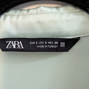 Zara sparkly green top